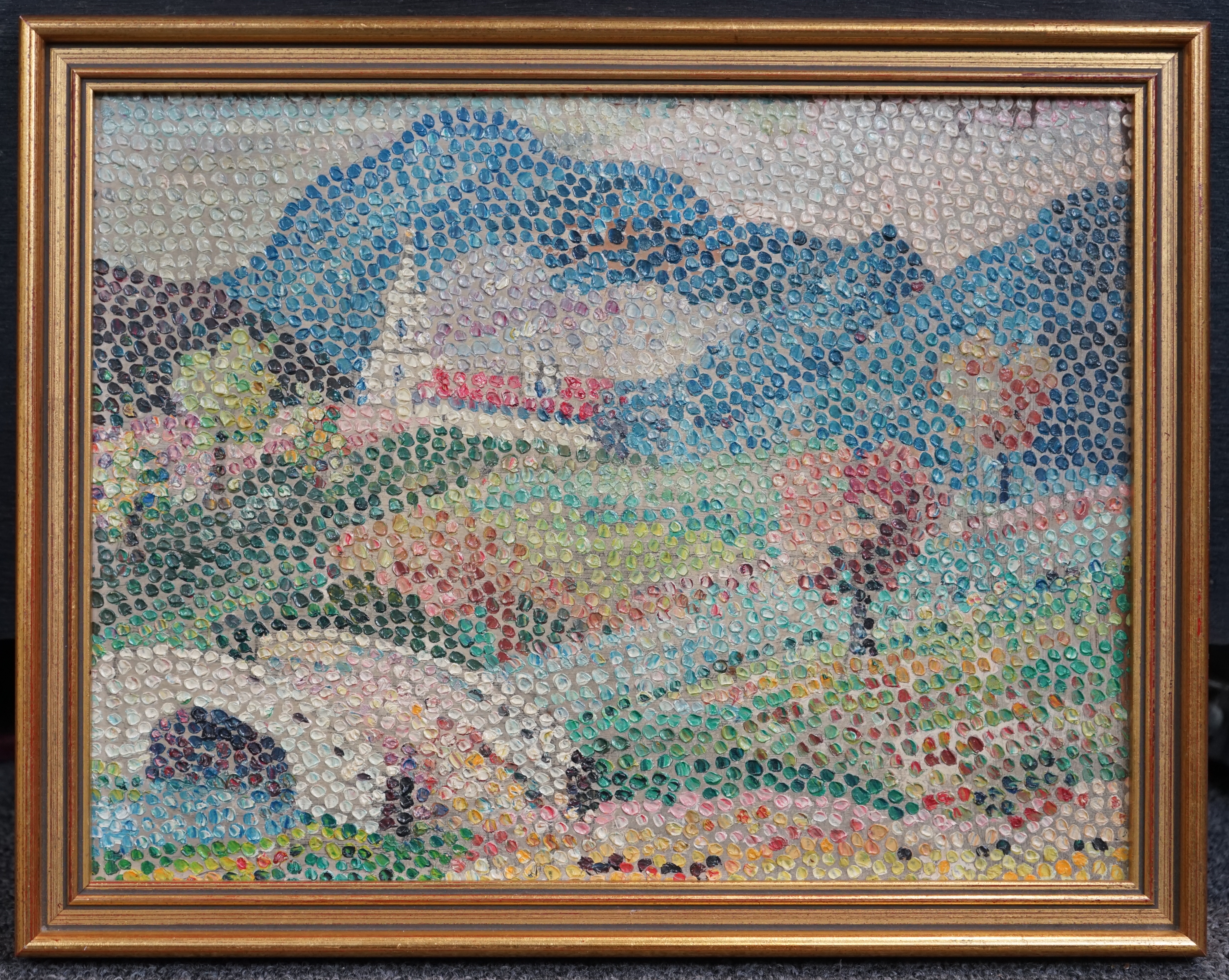Countess Ginette de Malet Roquefort (French, 1903-1967), 'Le Poins', oil on card, 20.5 x 27cm